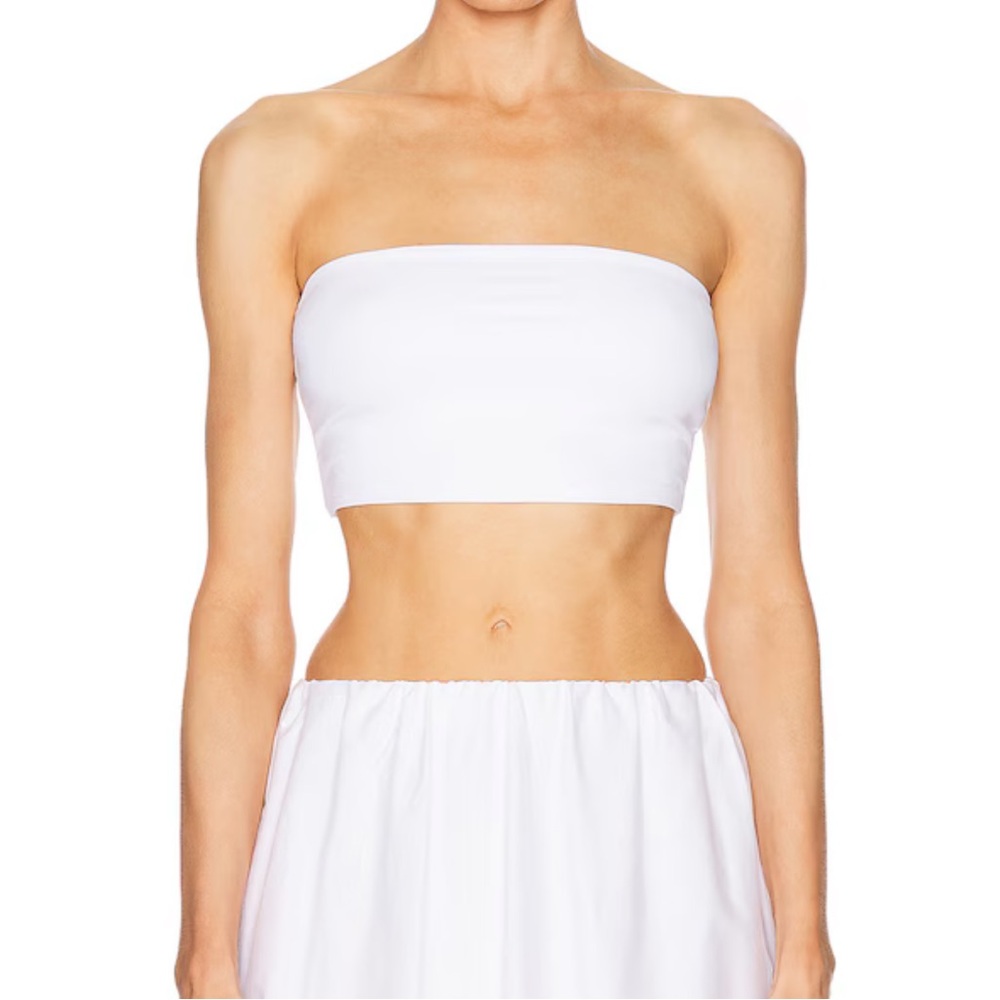 Enza Costa essential bandeau top in white